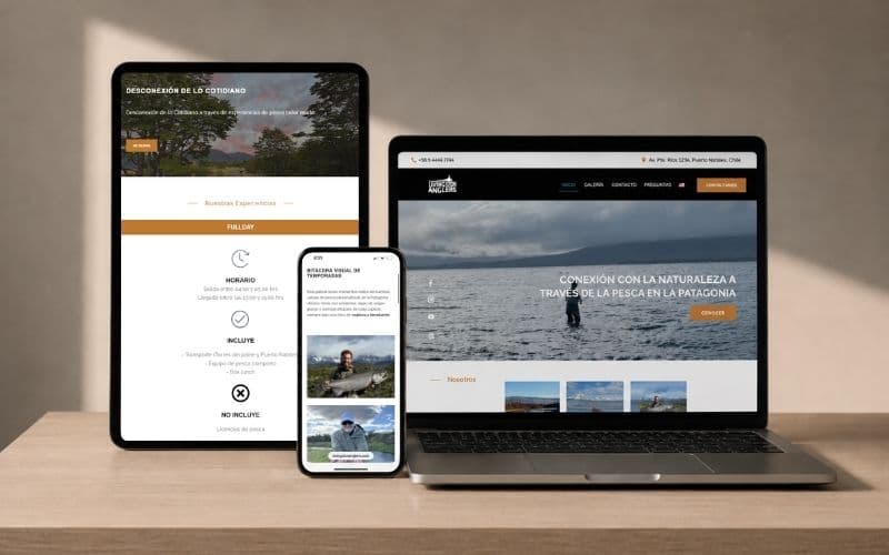 Sitio Web Empresa de Experiencias de Pesca Deportiva
